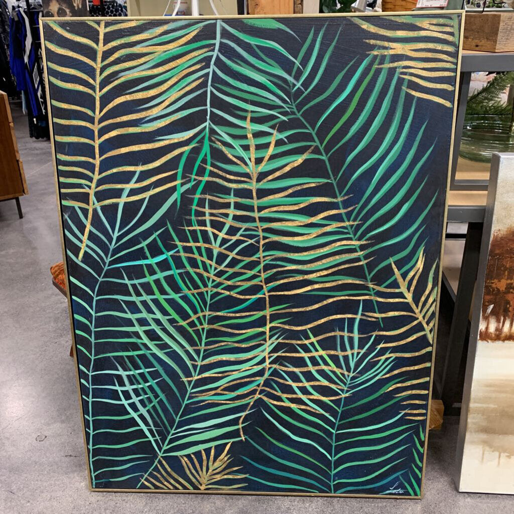 Canvas Leaf Painting