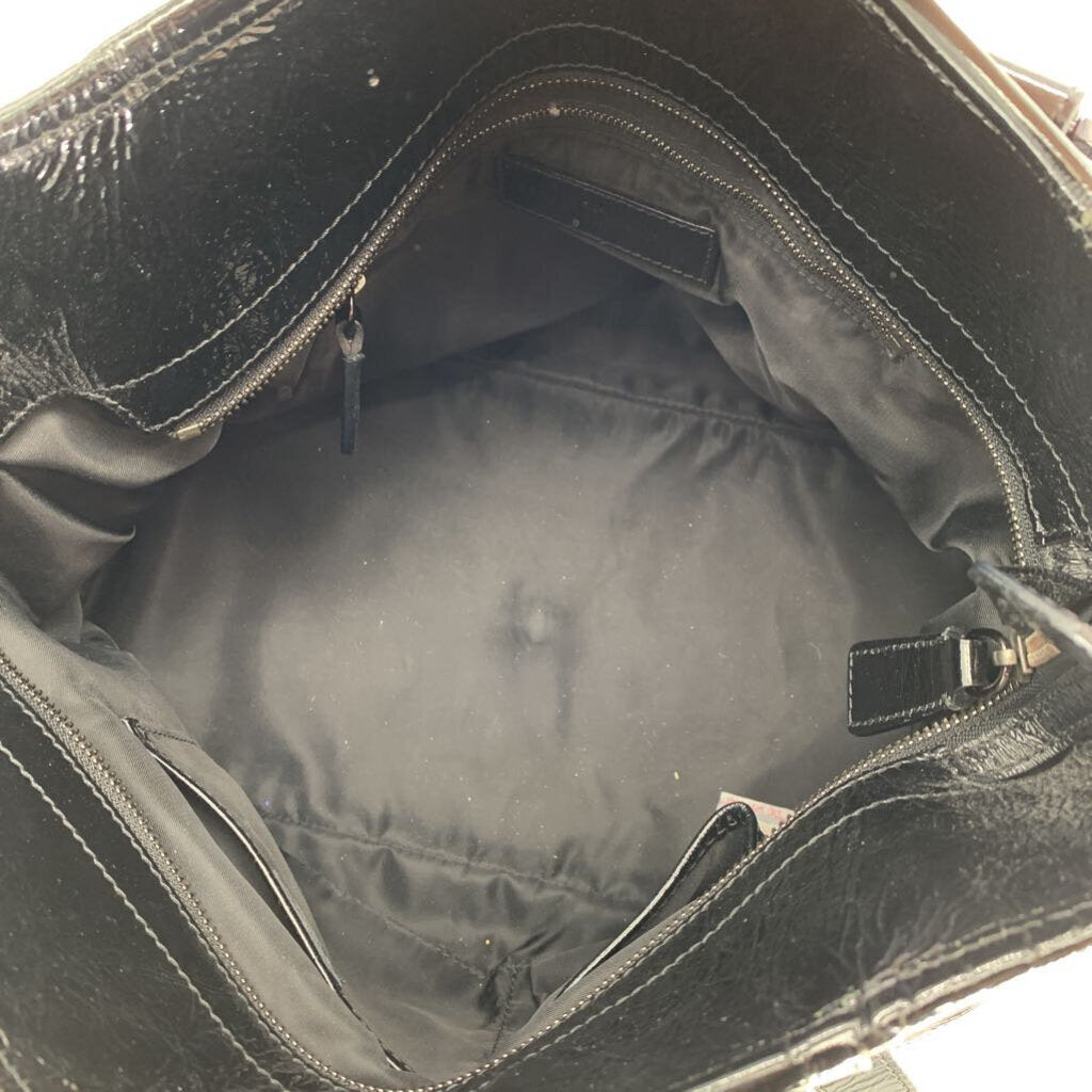 Burberry Plaid & Patent Handbag