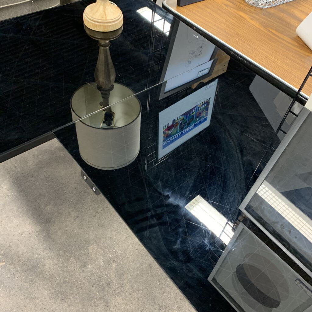 Tempered Glass L Shape Desk