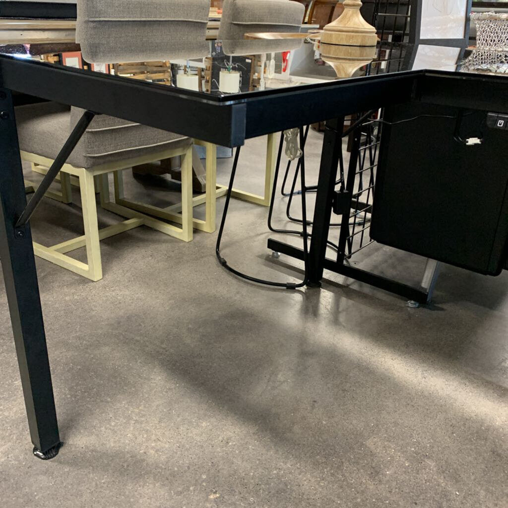 Tempered Glass L Shape Desk