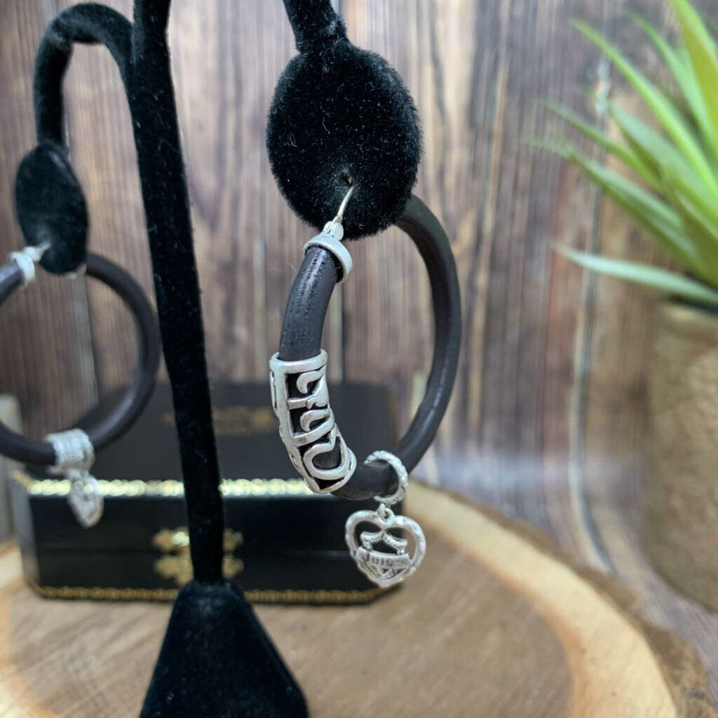 Juicy Couture Wood Hoop Earrings