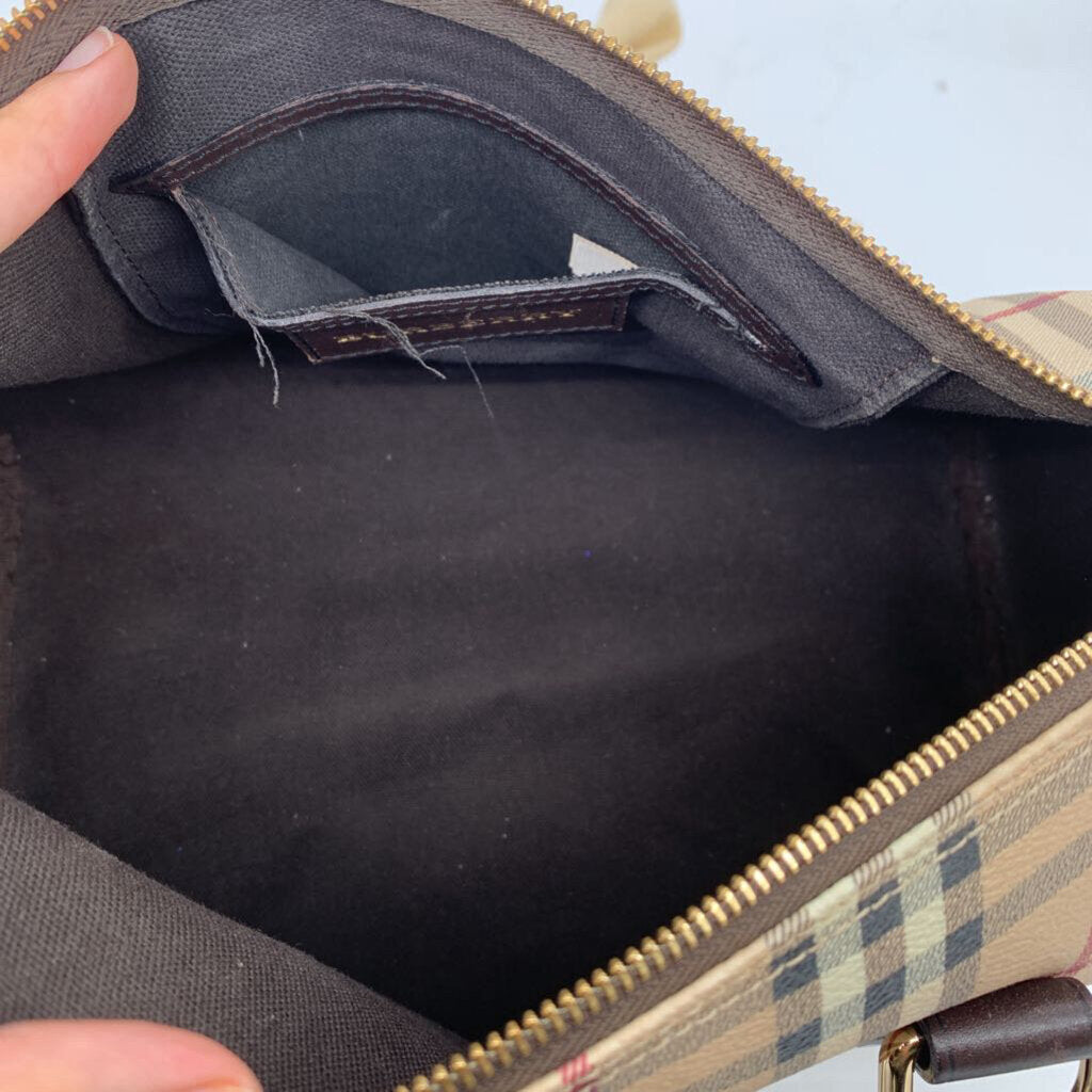 Burberry Haymarket Check Satchel