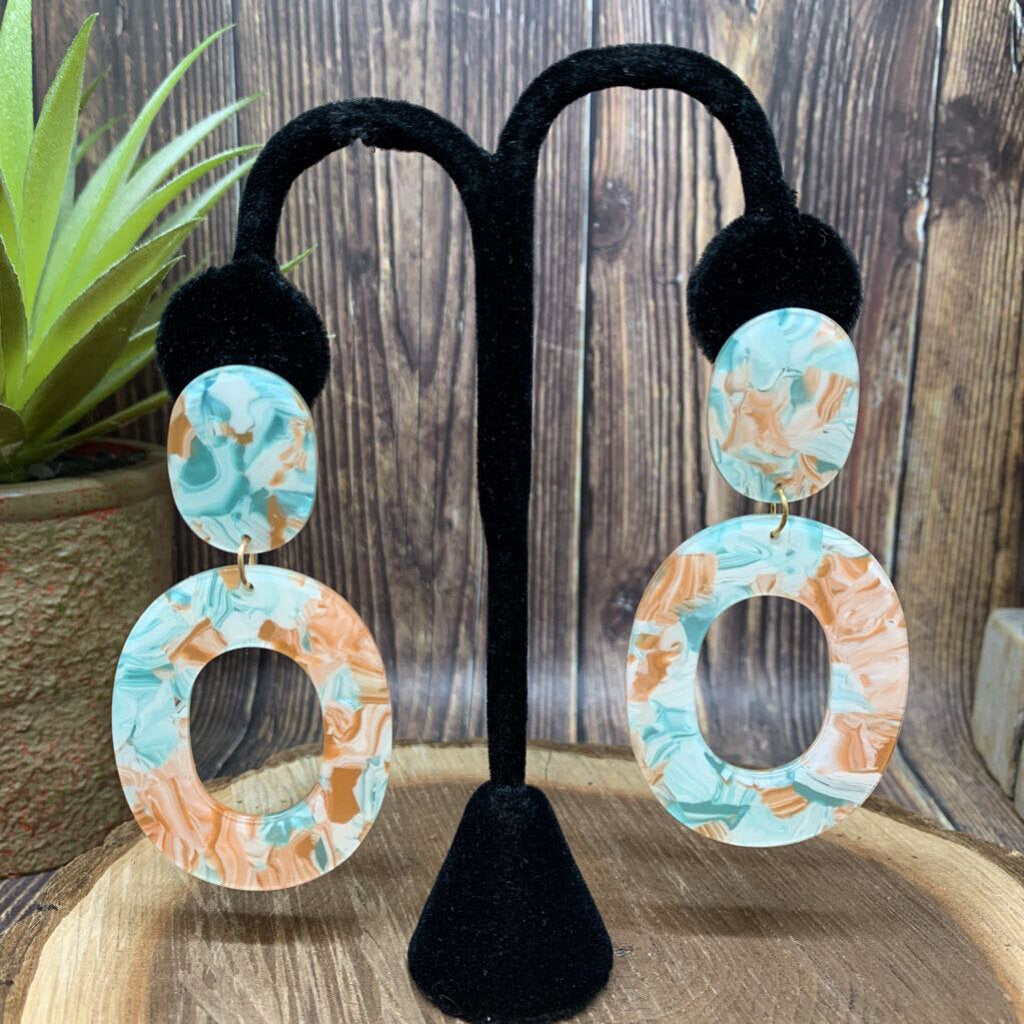 Oval Drop Earrings