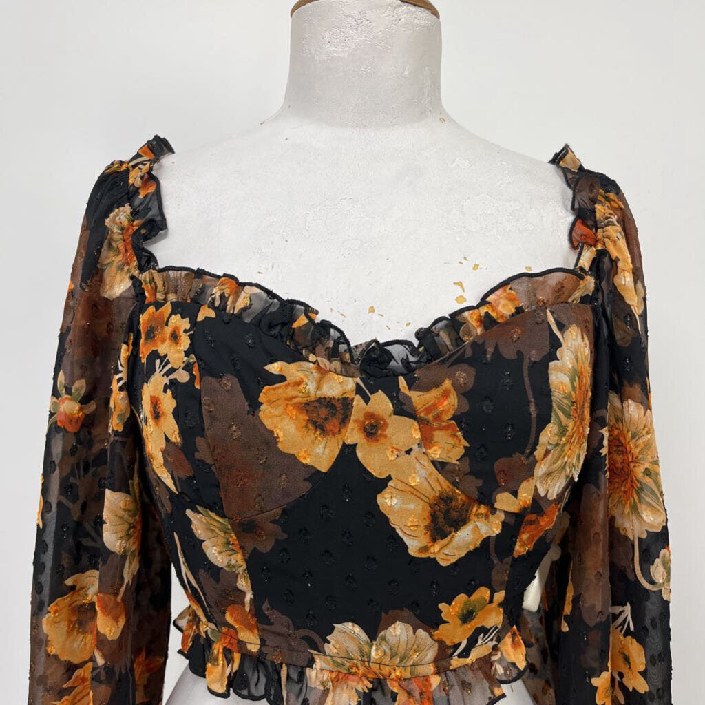 Lulu's L/s Floral Shirt/Skirt