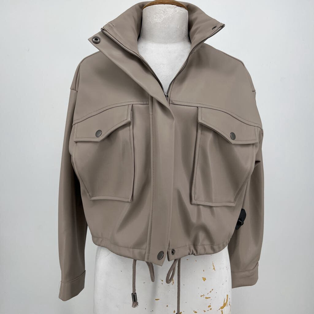 Tahari Faux Leather Jacket