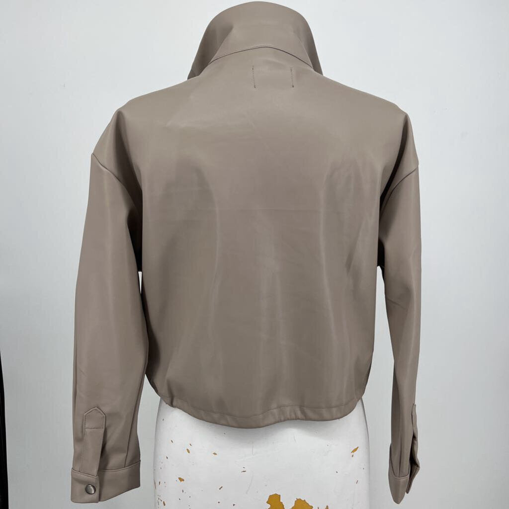 Tahari Faux Leather Jacket