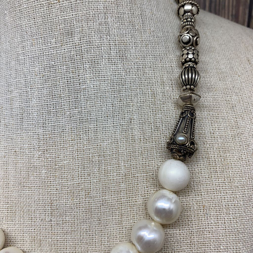 Sterling and Pearl Necklace
