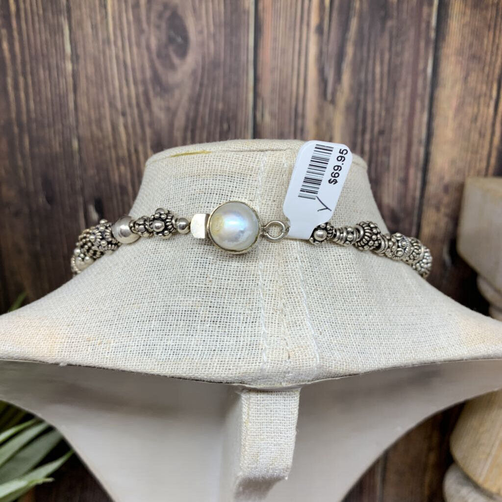 Sterling and Pearl Necklace