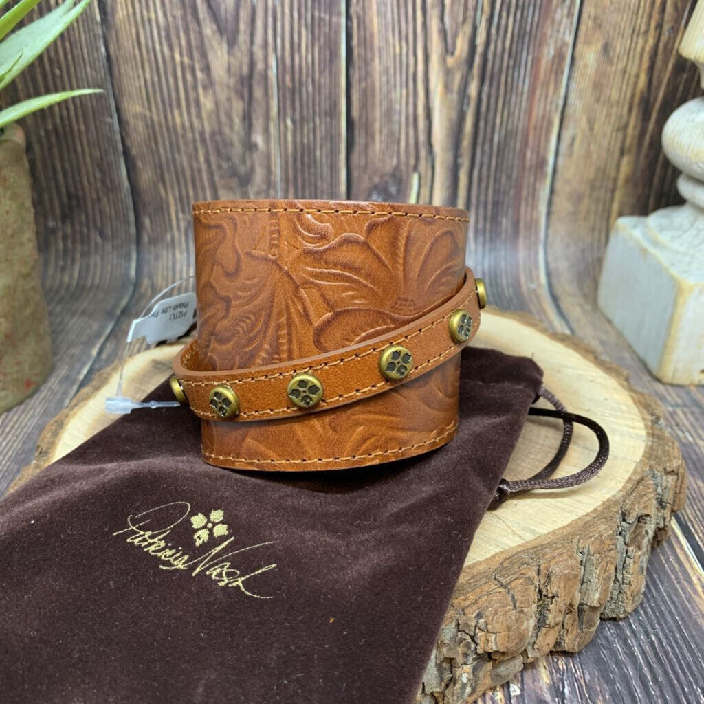 Patricia Nash Leather Buckle Cuff