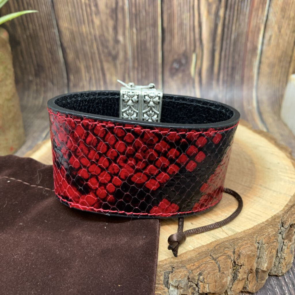 Patricia Nash Leather Snake Cuff