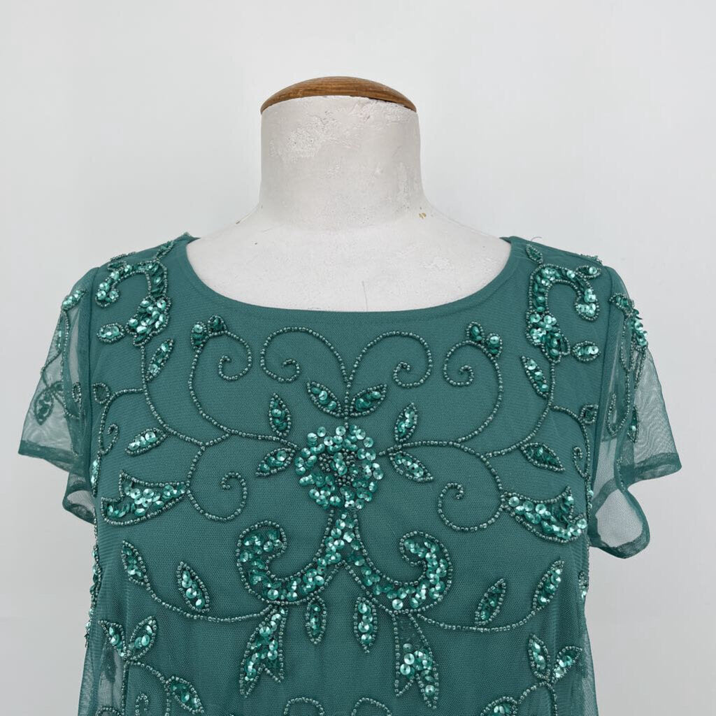 Papell Studio S/s Beaded Dress