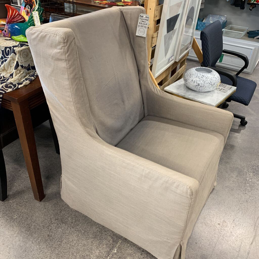 Slipcovered Chair AS IS