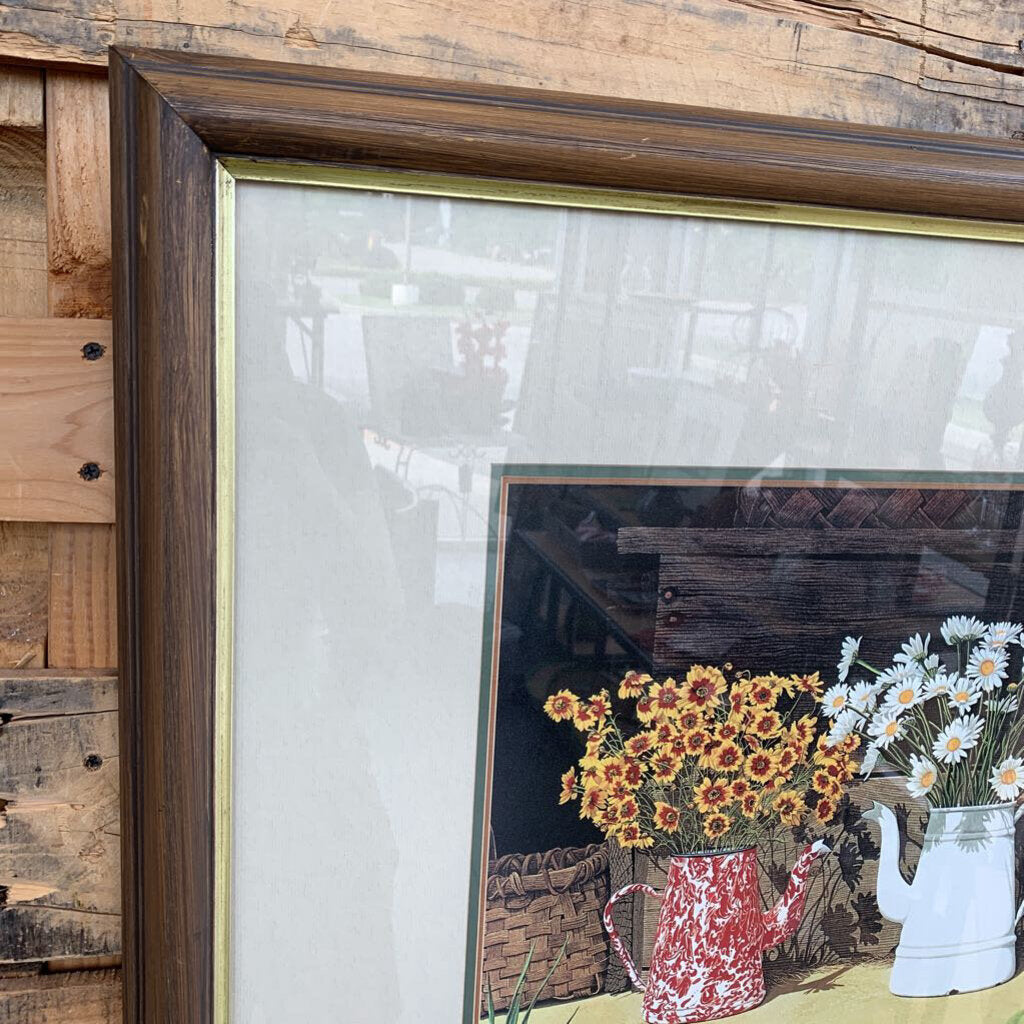 Framed Flowers in Vases