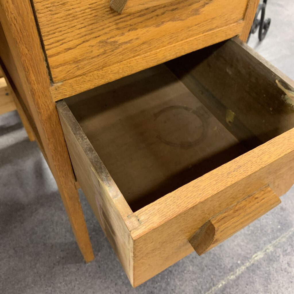 Vintage Pine Wood Child's Desk w/ Chair