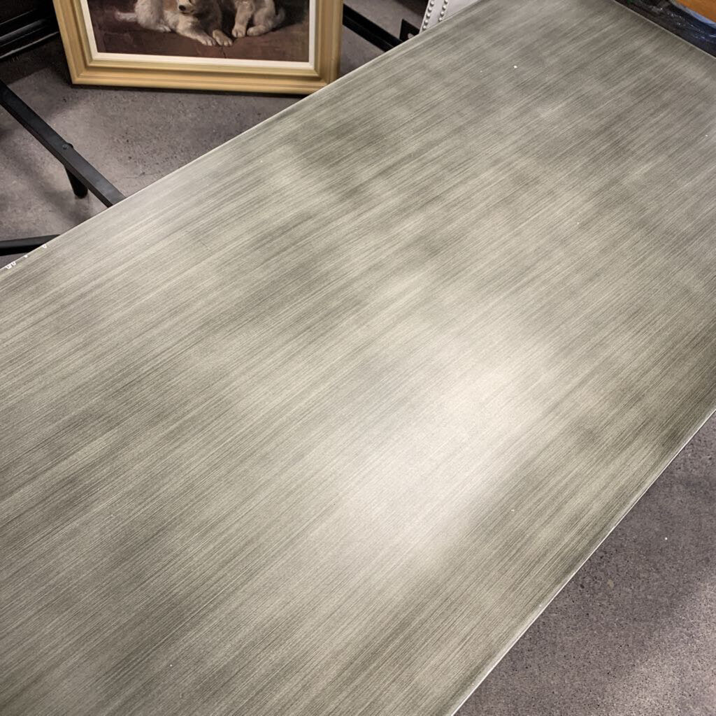 Metallic Wood Desk AS IS
