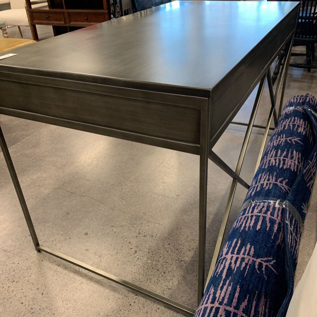 Metallic Wood Desk AS IS
