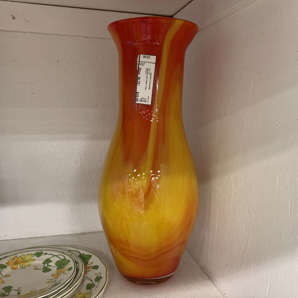 Murano Style Glass Vase