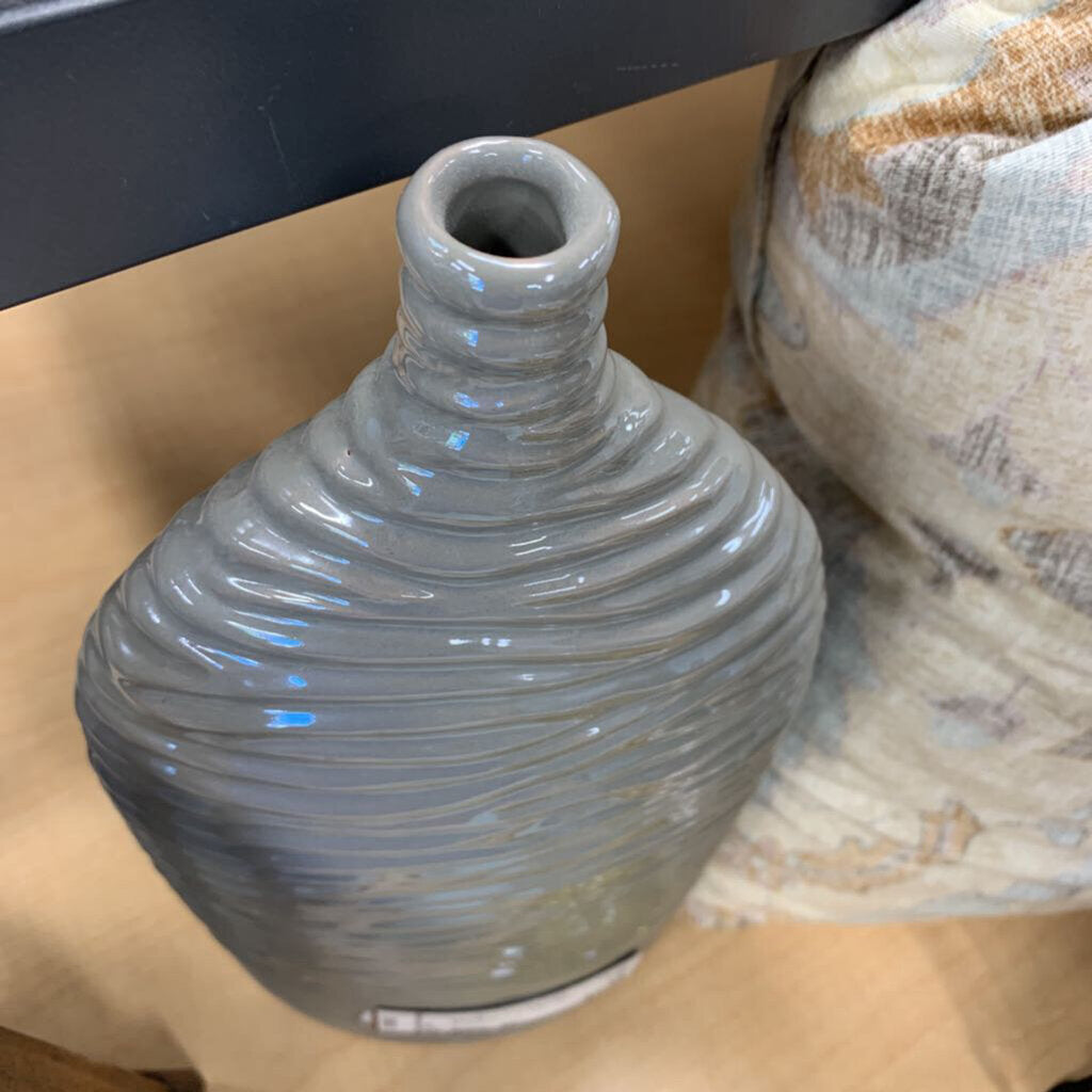 Ridged Ceramic Vase