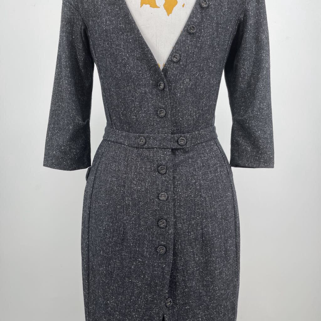 Beauty Mark 3/4 Slv Tweed Dress