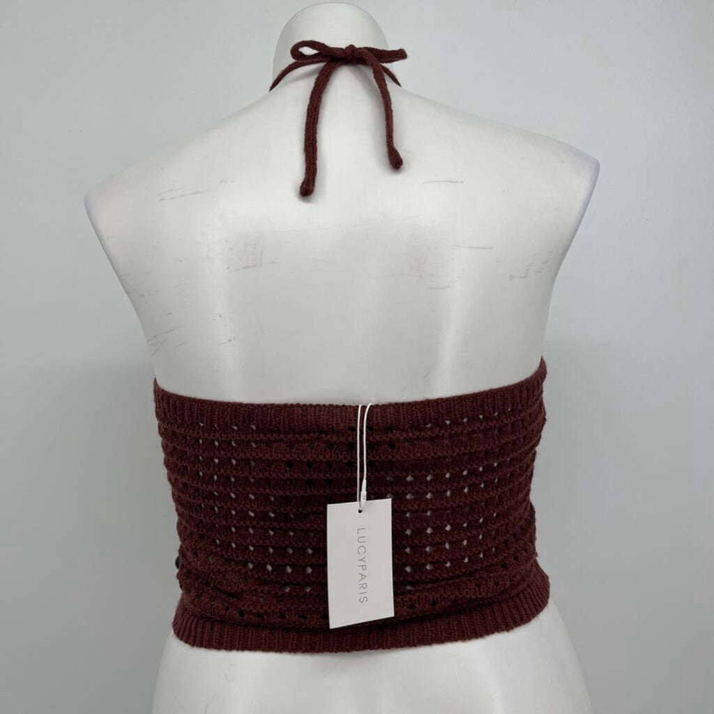 Lucy Paris Knit Halter Shirt
