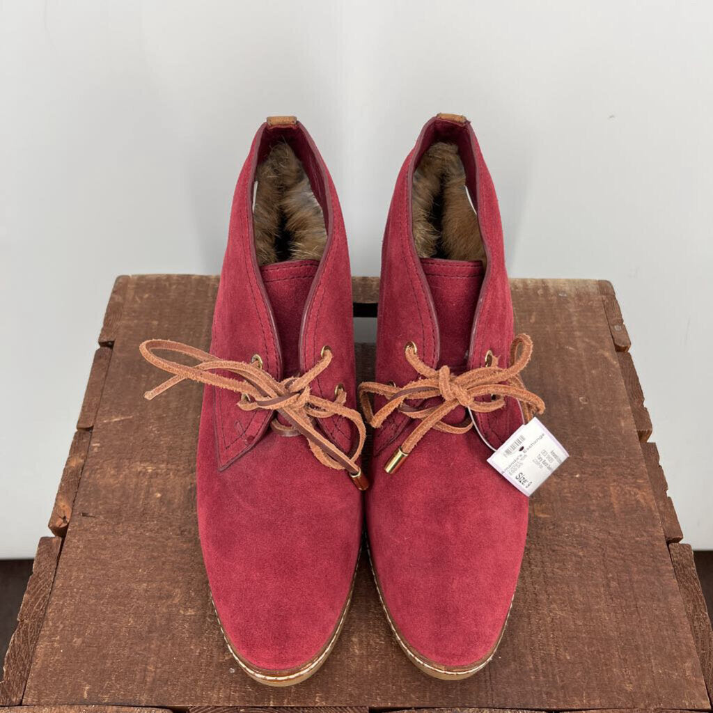 Tory Burch Suede Fur Booties