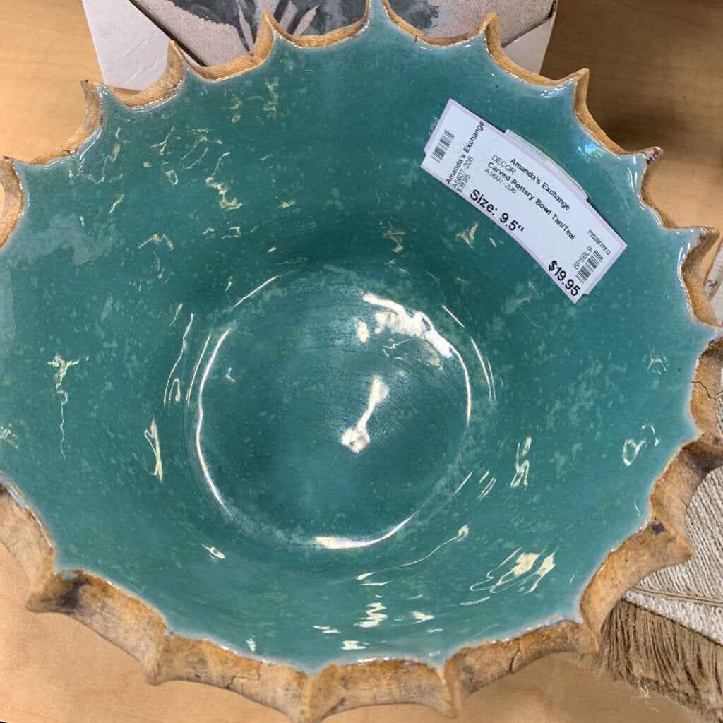 Carved Pottery Bowl