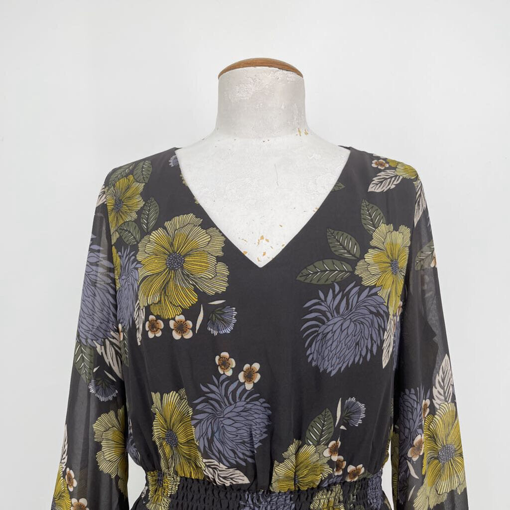 Loft L/s Floral Dress