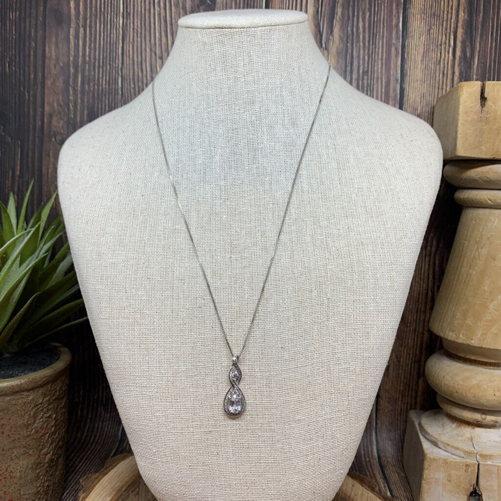 Sterling Sapphire Infinity Necklace