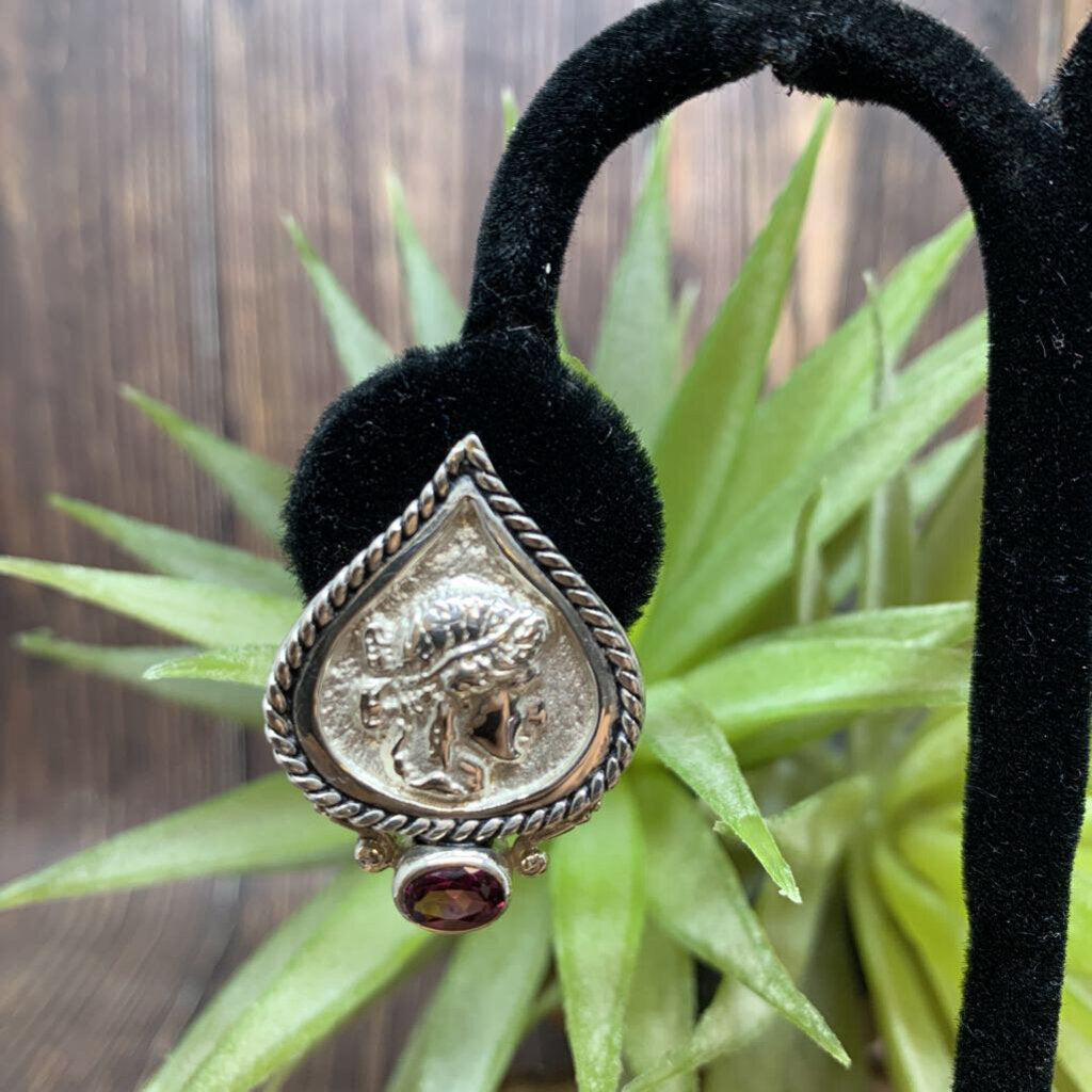 Sterling Roman Gem Earrings