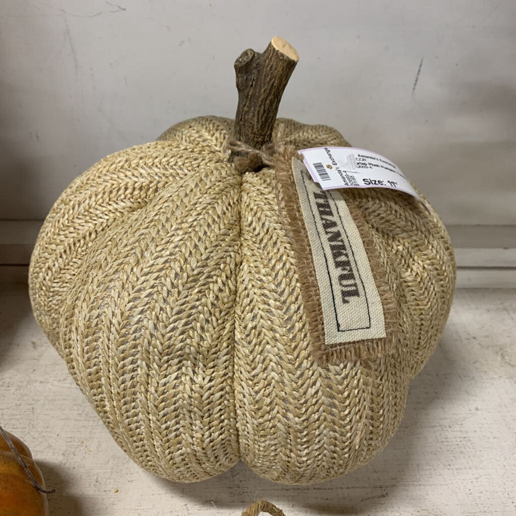 Burlap Plush Pumpkin