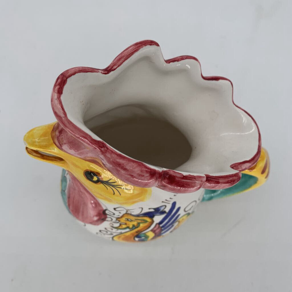 Hand Painted Chicken Pitcher