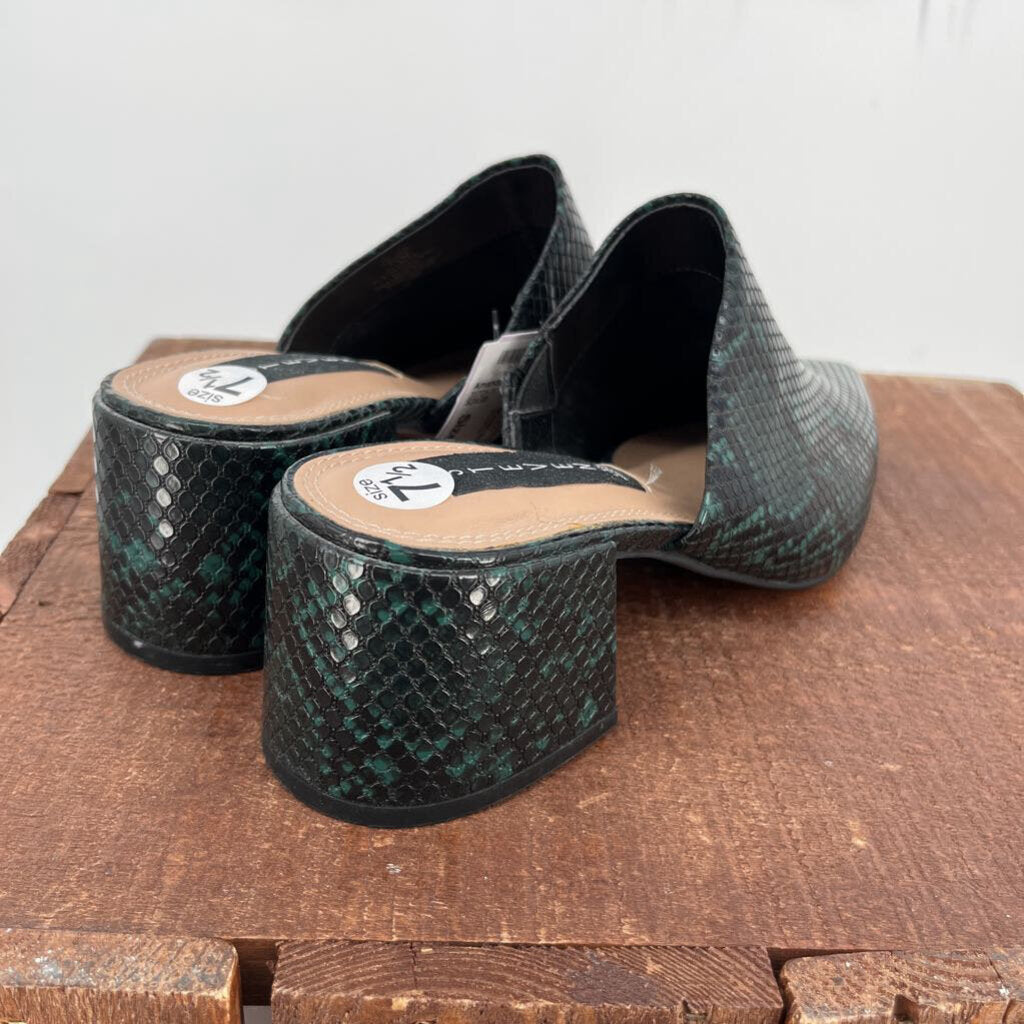 Steven Snake Print Mules