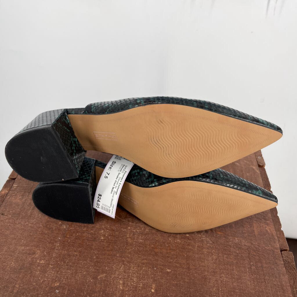 Steven Snake Print Mules