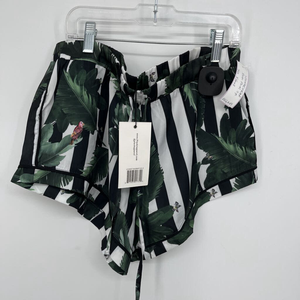 Plush L/s Floral Shirt, Shorts
