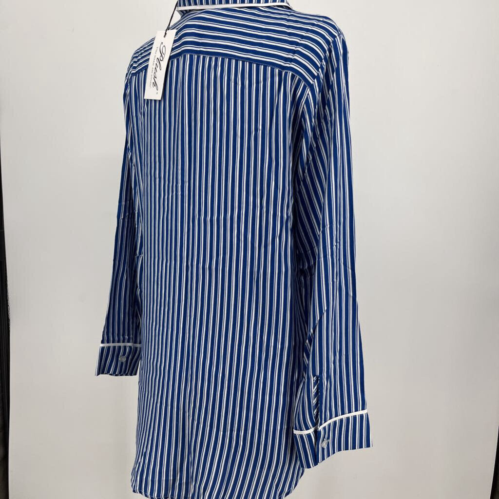 Plush L/s Striped Pajama Shirt