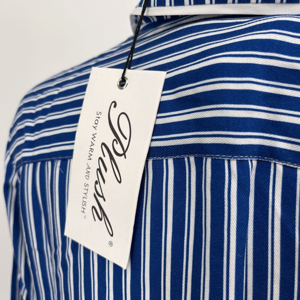Plush L/s Striped Pajama Shirt