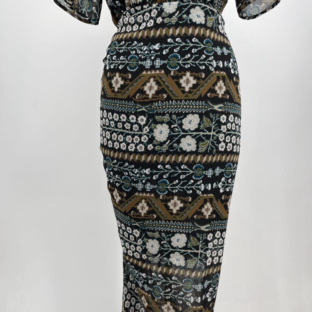 Veronica Beard S/s Floral Maxi Dress AS IS