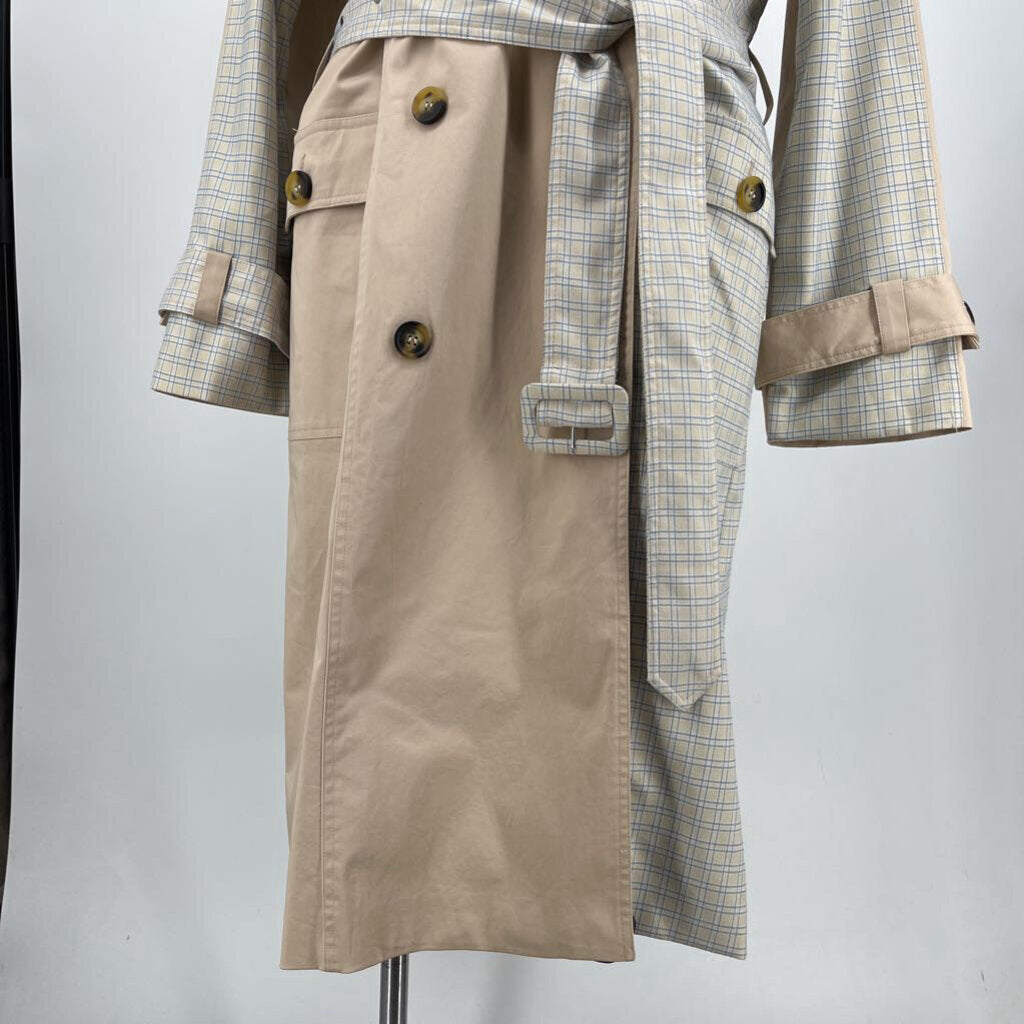 Avec Les Filles Plaid Trench Coat