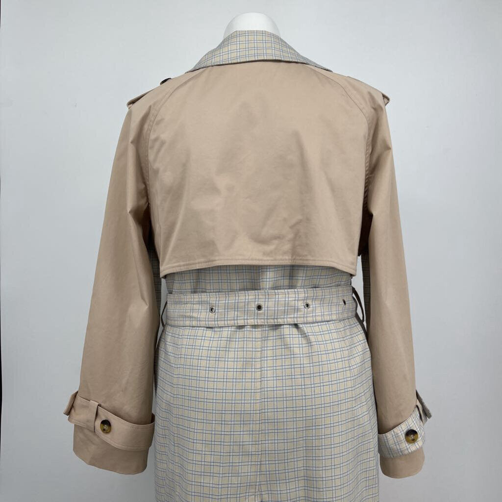 Avec Les Filles Plaid Trench Coat