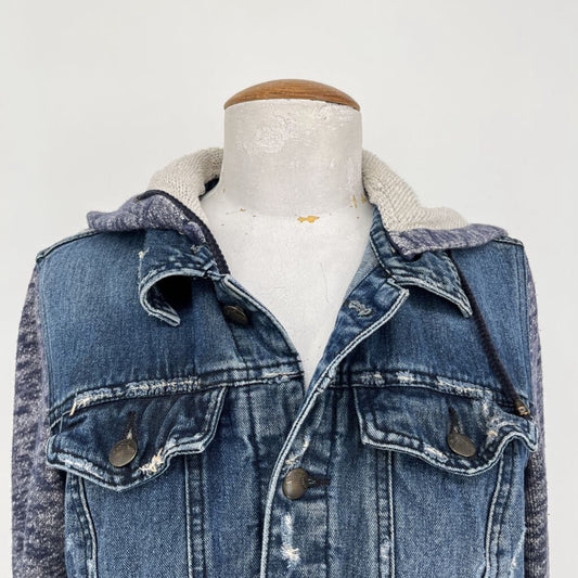 Free People Denim Hooded Jacket