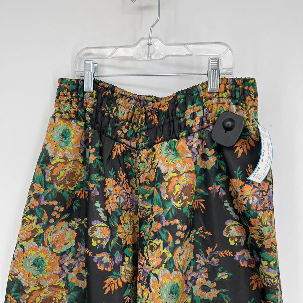 Anthropologie Floral Brocade Pants