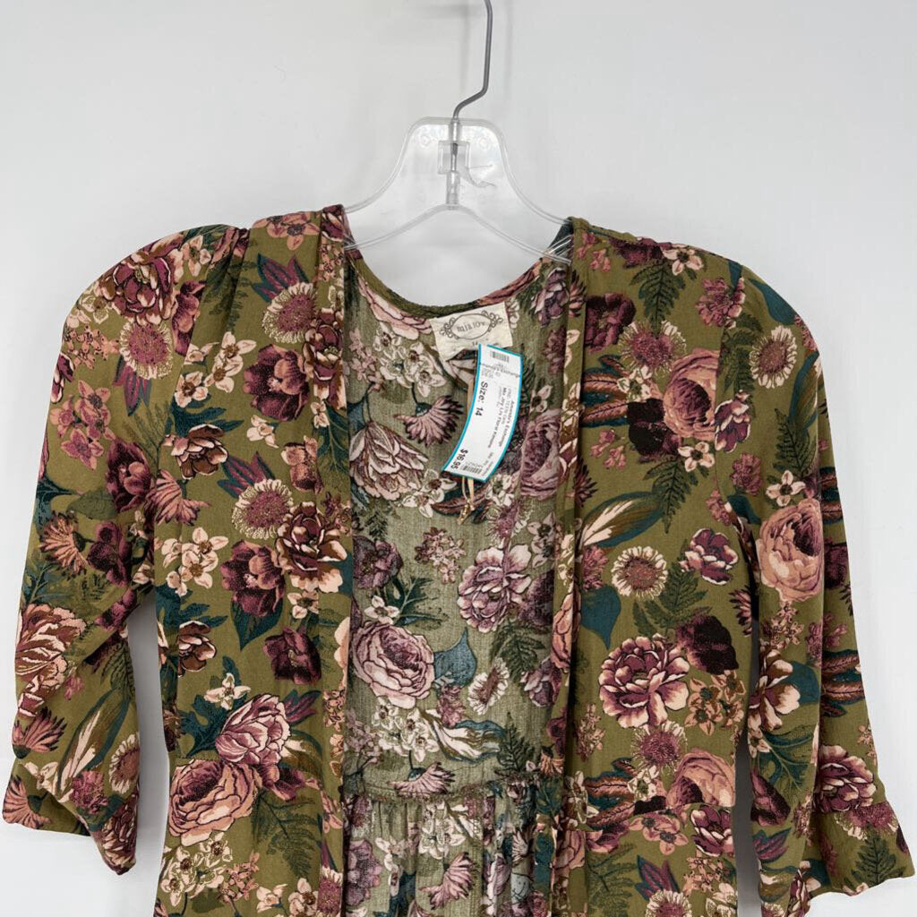 Mia Joy L/s Floral Kimono
