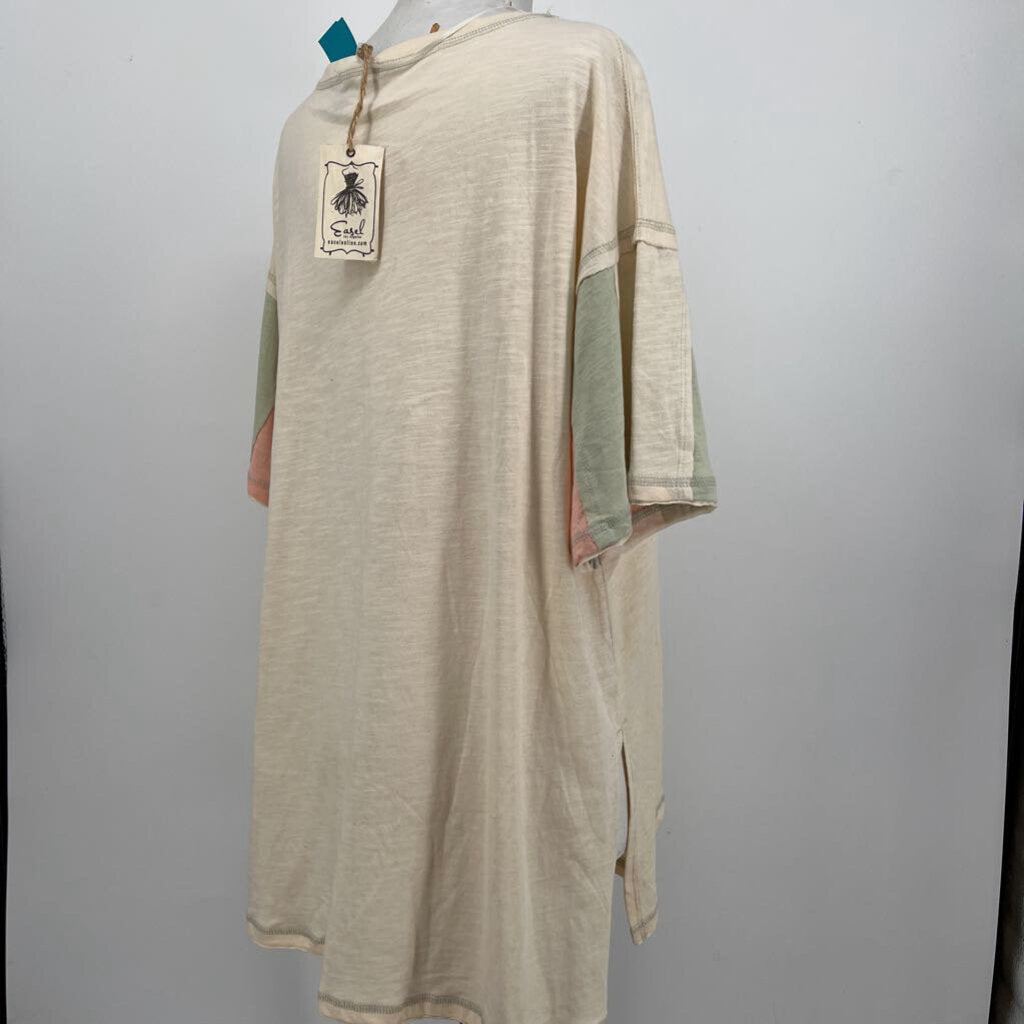Easel S/stripe Slv Tee Shirt