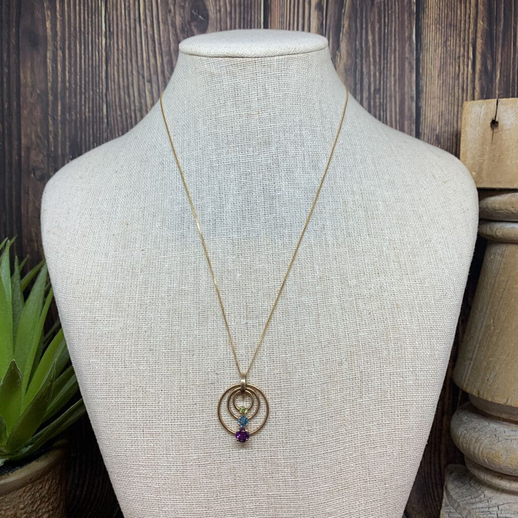 14k Gem Pendant