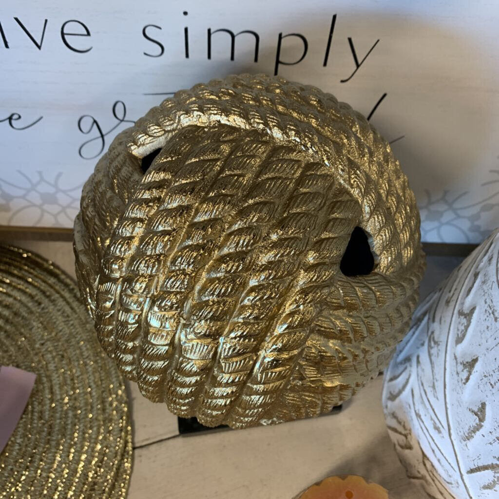 Gold Rope Orb on Stand