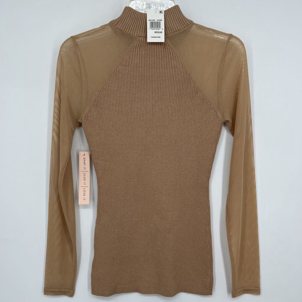Crave Fame L/Sheer Slv Sweater