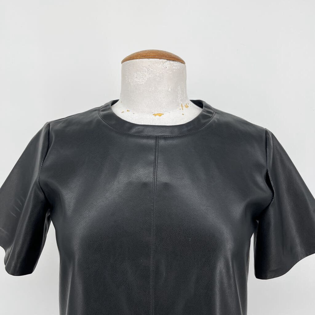 DKNY Faux Leather Dress