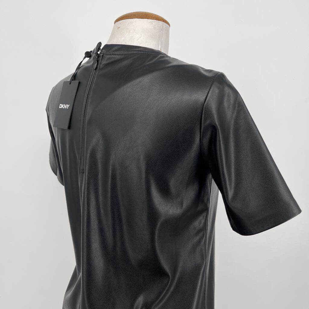DKNY Faux Leather Dress