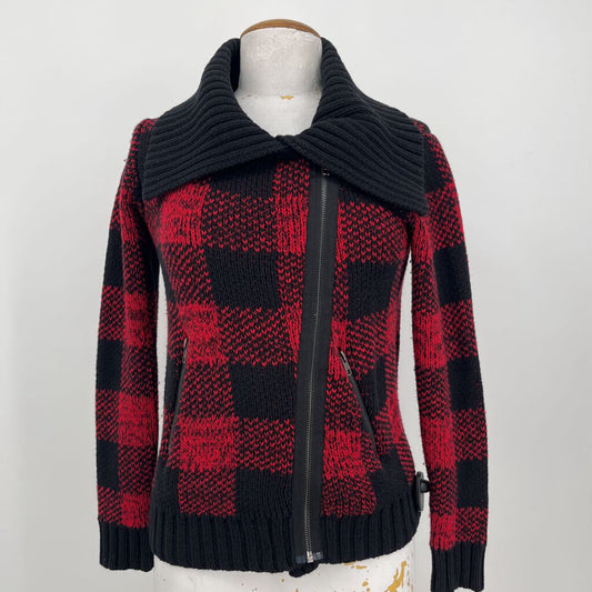 Dex Plaid Knit Zip Jacket