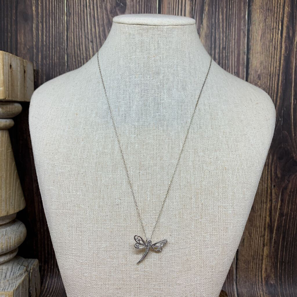 Sterling & Diamonds Dragonfly Necklace